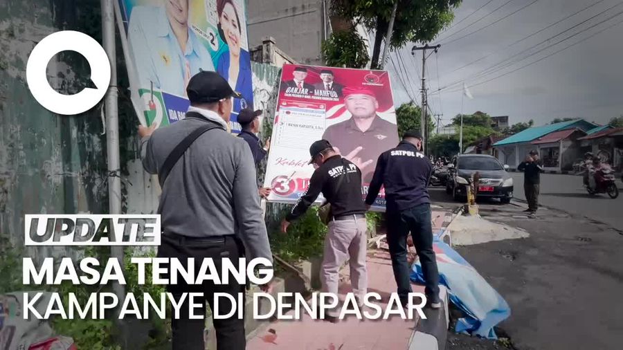 Sejumlah APK di Denpasar Bali Mulai Ditertibkan