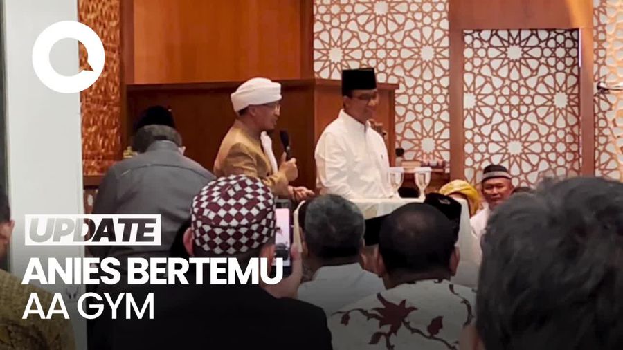 Hari Kedua Masa Tenang, Anies Bertemu dengan Aa Gym di Daarut Tauhiid