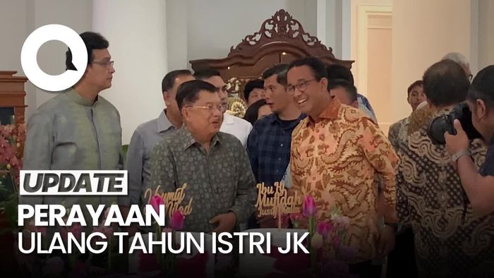 Momen Anies Baswedan Hadiri Ulang Tahun Istri Jusuf Kalla