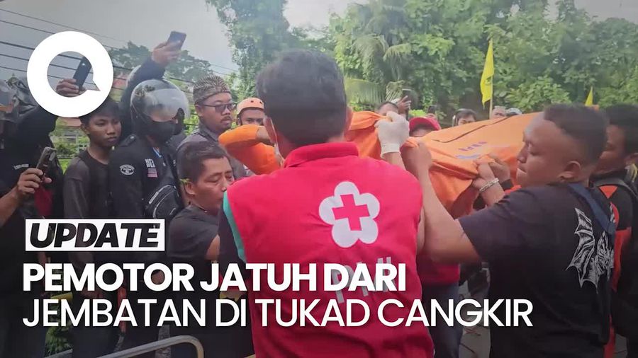 Diduga Oleng, Pemotor Jatuh dari Jembatan Setinggi 30 Meter di Bali