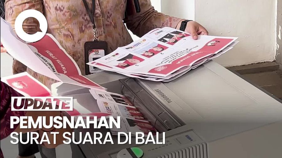 KPU Bali Musnahkan 6.039 Surat Suara Pilpres 2024