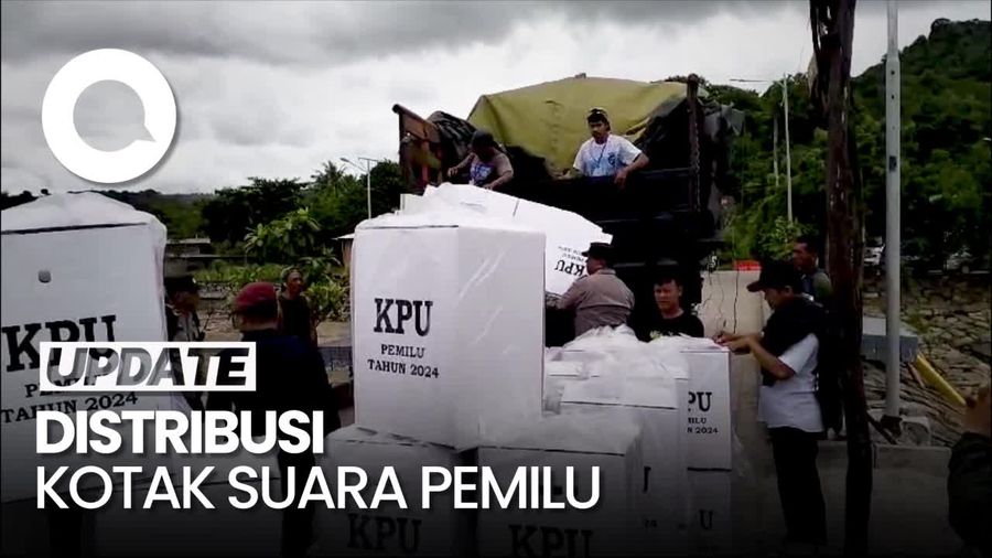 Melihat Pendistribusian Kotak Suara Lewat Jalur Laut di Lombok Barat