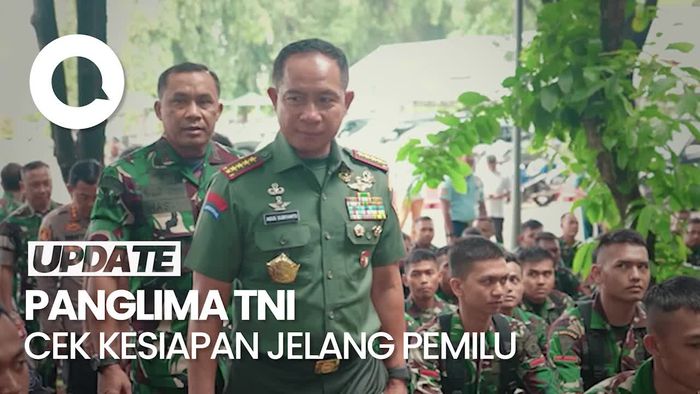 Panglima TNI Jenderal Agus Subiyanto Cek Kesiapan Pasukan Pengamanan Pemilu