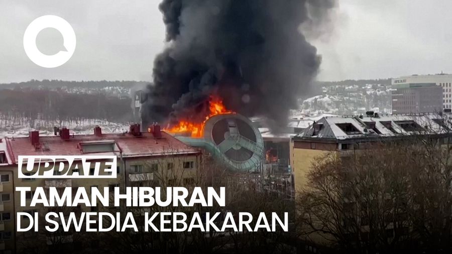 Taman Hiburan di Swedia Alami Kebakaran Hebat