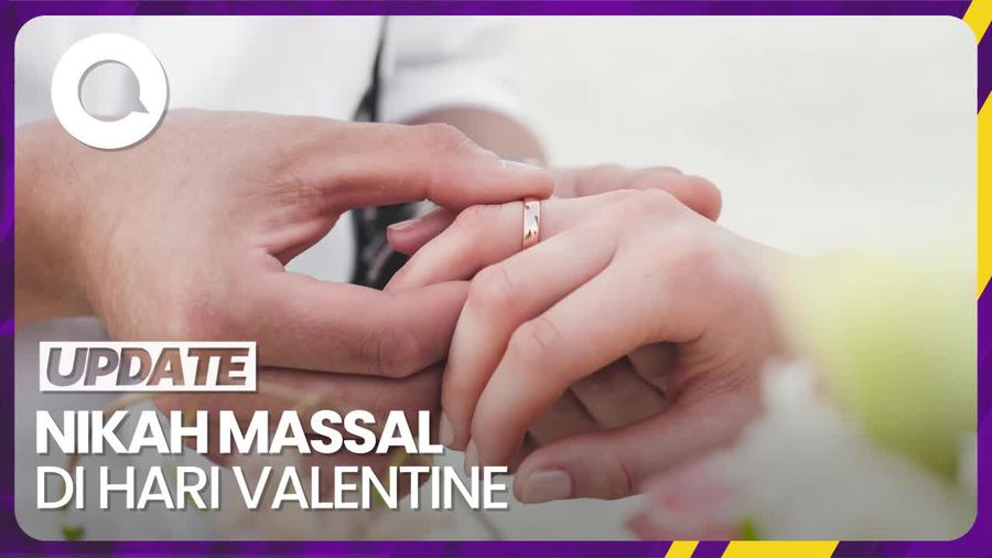 700 Pasangan di Bangkok Nikah Massal di Hari Valentine
