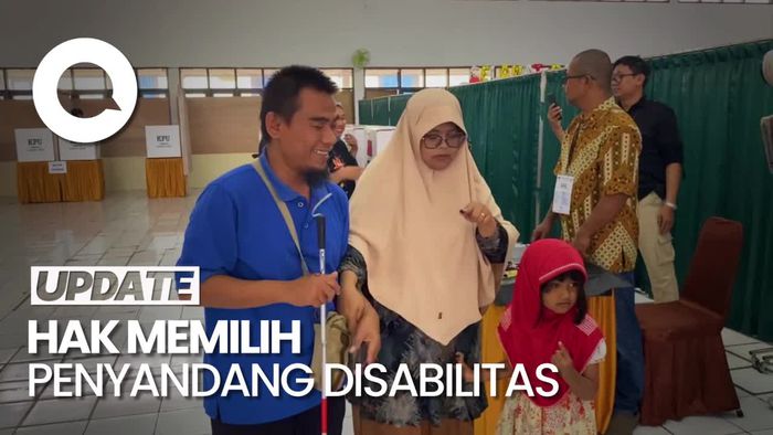Antusiasme Penyandang Disabilitas di Kota Bandung Nyoblos 