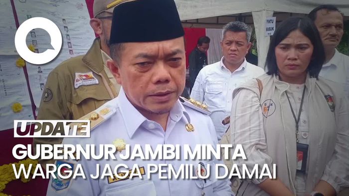 Momen Gubernur Jambi Nyoblos hingga Ajak Warga Jaga Pemilu Damai