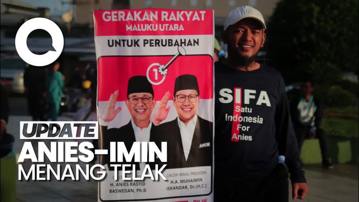 Paslon 1 Unggul di Tempat Anies dan Imin Nyoblos