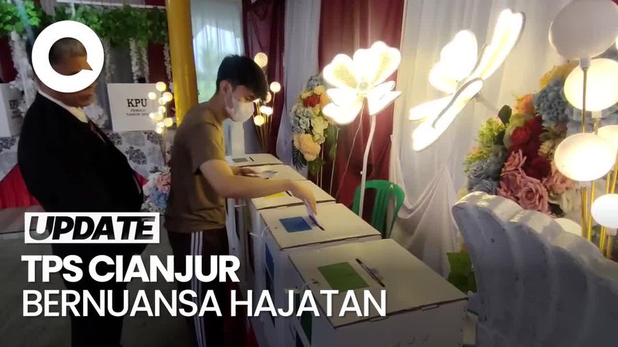 Melihat TPS Unik di Cianjur, Bak Hajatan Pernikahan