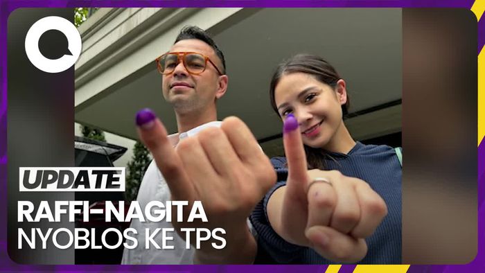 Potret Raffi Ahmad-Nagita Motoran ke TPS