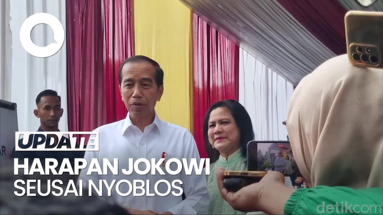 Harapan Jokowi Seusai Nyoblos: Diikuti Seluruh Rakyat Dengan Kegembiraan