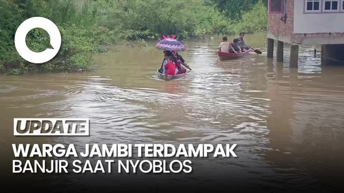 Terdampak Banjir, Warga di Jambi Dijemput dengan Perahu ke TPS