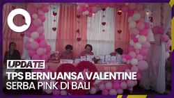 TPS Bernuansa Valentine di Bali, Serba Pink dan Petugasnya Perempuan