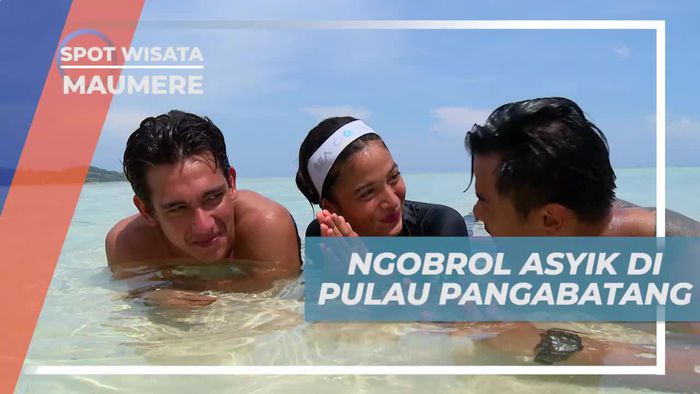 Melihat Kejernihan Air Pulau Pangabatang Maumere, Membuat Betah Berlama-lama Main Air