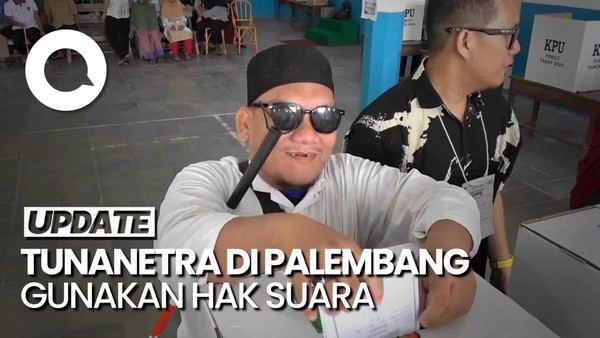 60 Tunanetra di Palembang Nyoblos Meski Braille di TPS Terbatas