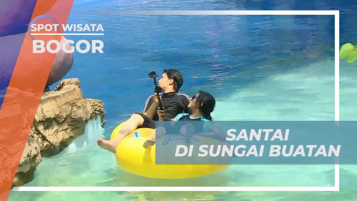 Bersantai Menikmati Sensasi Dingin di Sungai Buatan Bogor