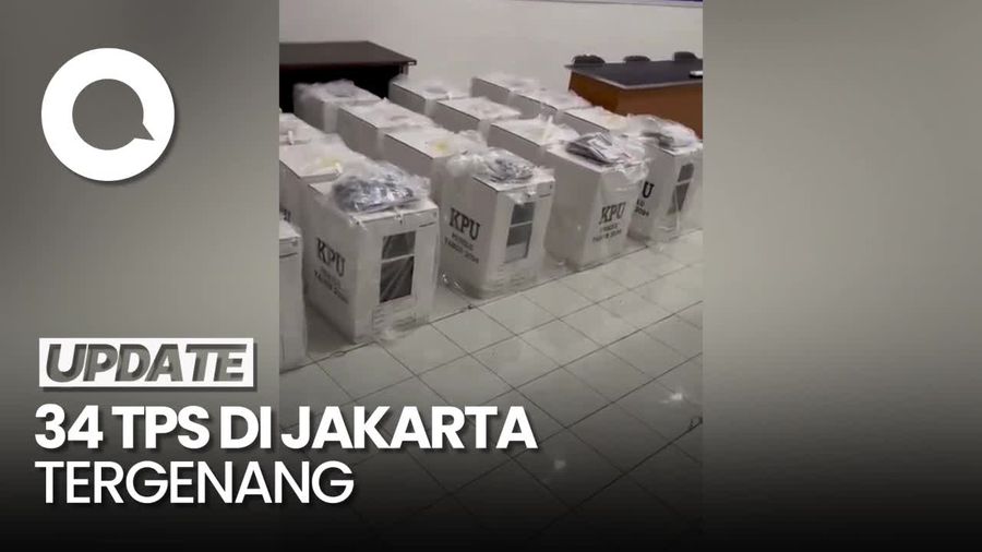 Diguyur Hujan Lebat, 34 TPS di Jakarta Tergenang