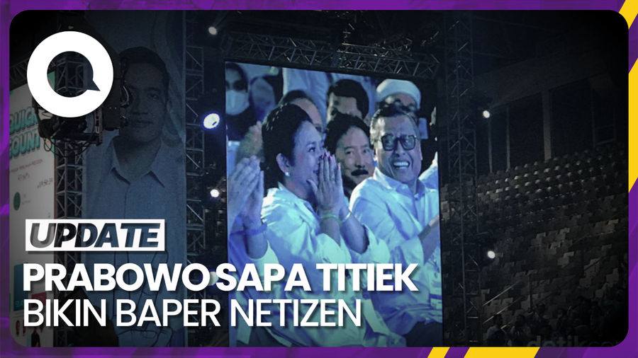 Netizen Baper saat Prabowo Sapa Titiek Soeharto di Pidato Kemenangan
