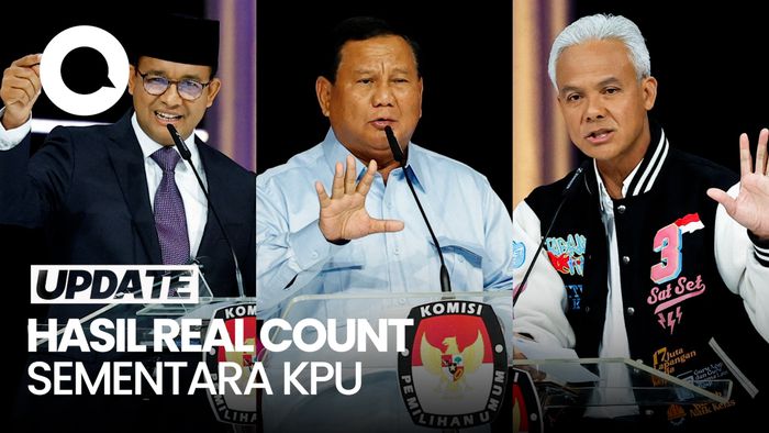 Real Count Sementara KPU, Prabowo-Gibran Unggul 55,97%