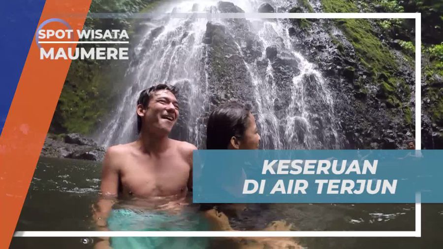 Seru-seruan Berenang di Air Terjun Murusobe Maumere