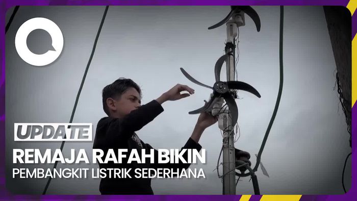 Usaha Remaja 15 Tahun Hadirkan Listrik di Rafah, Berbekal Kipas Angin Bekas