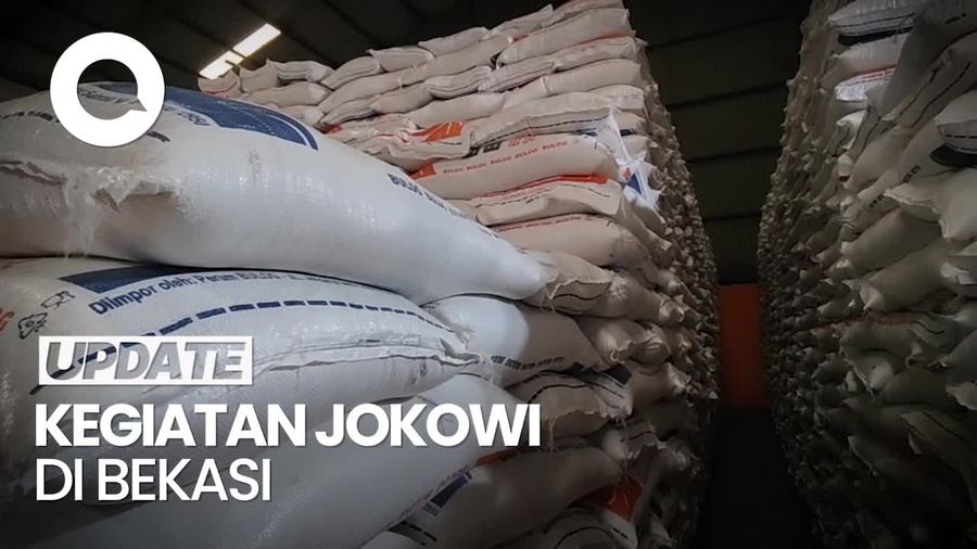 Jokowi ke Bekasi: Tinjau Gudang Bulog-Beri Bantuan Beras