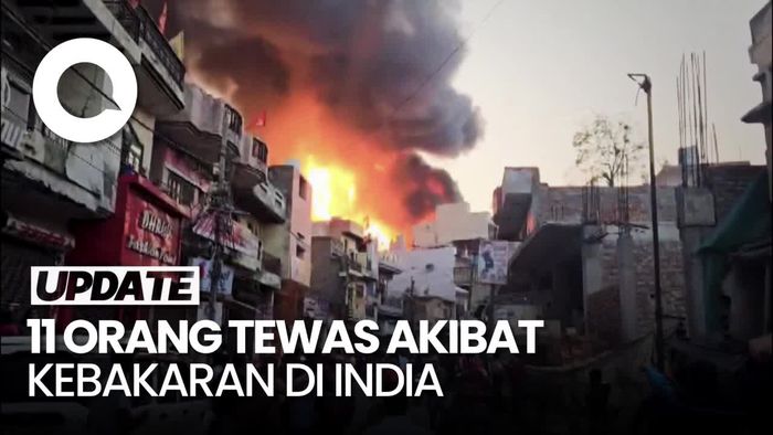 Pabrik Cat di India Terbakar dan Runtuh, 11 Karyawan Tewas