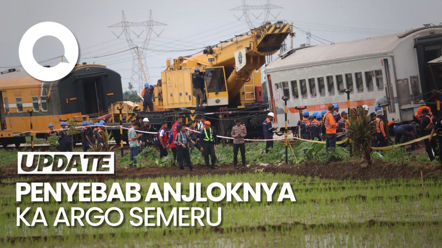 KNKT Ungkap Penyebab Anjloknya KA Argo Semeru: Rel Bengkok Akibat Pemuaian