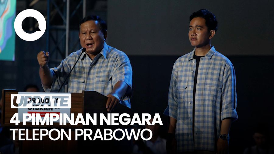  Prabowo Dapat Ucapan Selamat dari 4 Pimpinan Negara