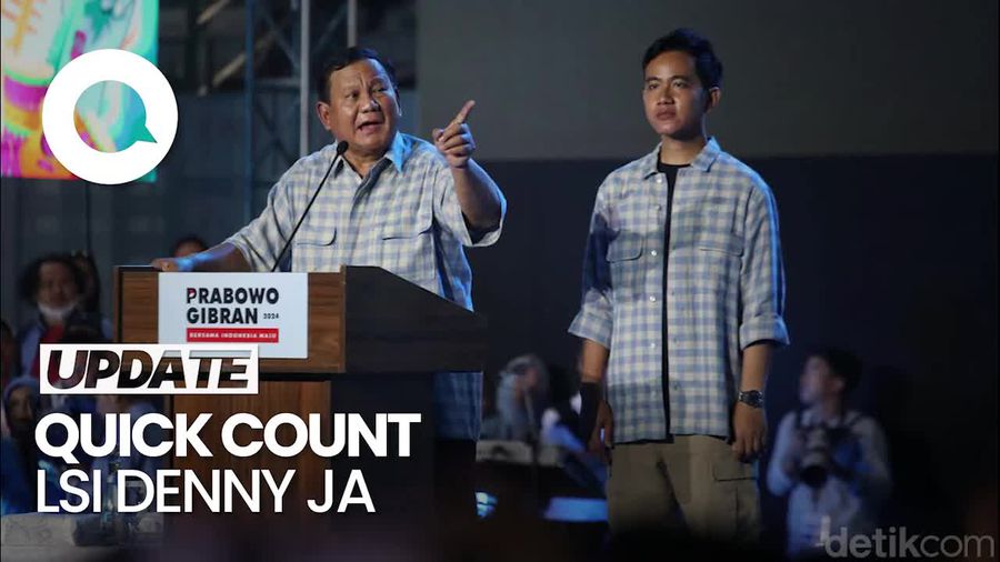 Quick Count LSI Denny JA 100%: Prabowo-Gibran 58,47%