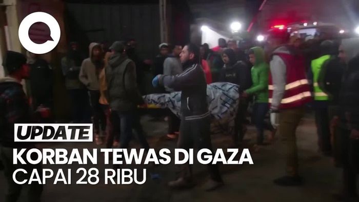 Korban Tewas di Gaza Akibat Gempuran Israel Tembus 28.663 Orang