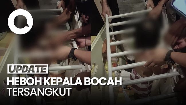 Kepala Bocah Tersangkut di Pagar Wahana Permainan Restoran di Denpasar, Video Viral