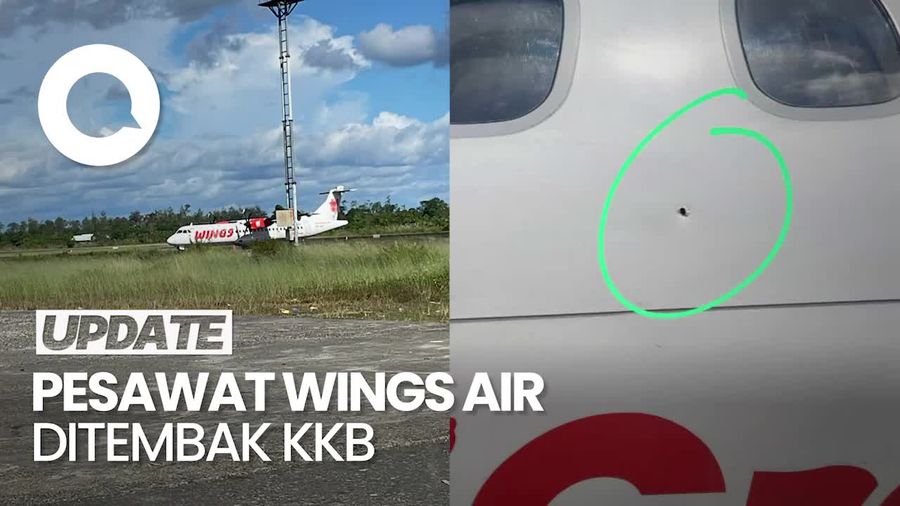 Penampakan Pesawat Wings Air Seusai Ditembak KKB di Papua