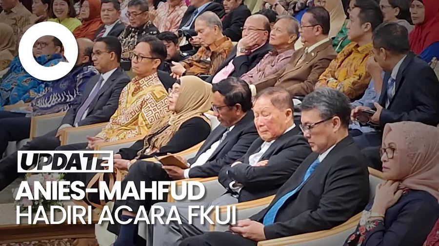 Anies-Mahfud Hadiri Pengukuhan Guru Besar Tetap FKUI