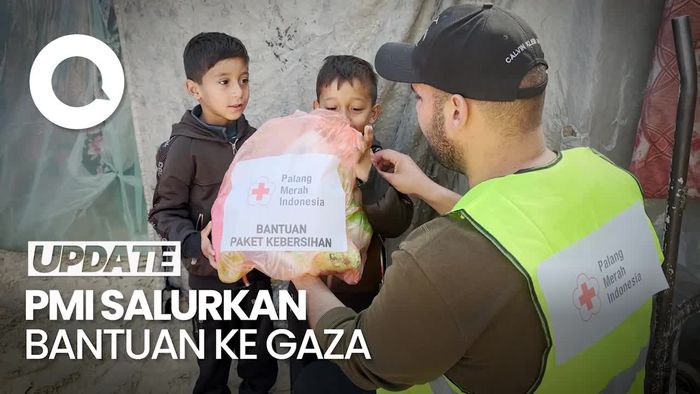 Momen PMI Salurkan Bantuan Kebersihan ke Rafah Gaza