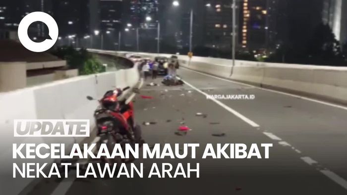 Nekat Lawan Arah, Pemotor Tewas Ditabrak Fortuner di JLNT Casablanca