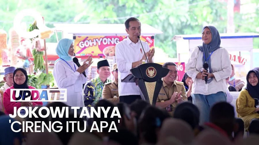 Momen Jokowi Tanya Arti Cireng ke Ibu-ibu di Tangsel
