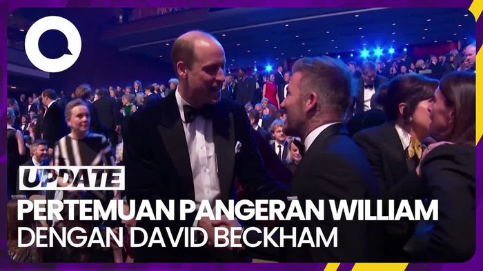Momen Pertemuan Pangeran William dengan David Beckham di BAFTA 2024