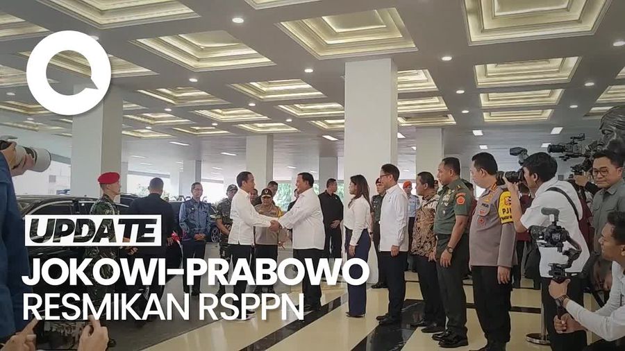 Jokowi Disambut Prabowo di Peresmian RSPPN Panglima Besar Soedirman