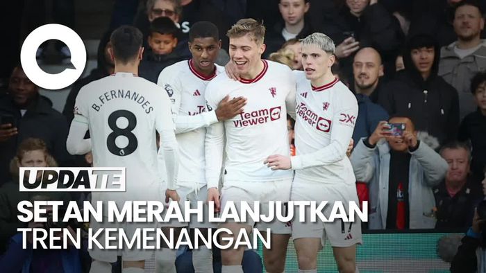 Hojlund Brace, Setan Merah Menang Tipis 2-1 atas Luton