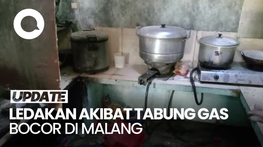 Detik-detik Ledakan Tabung Gas Bocor di Warung Nasi Kota Malang