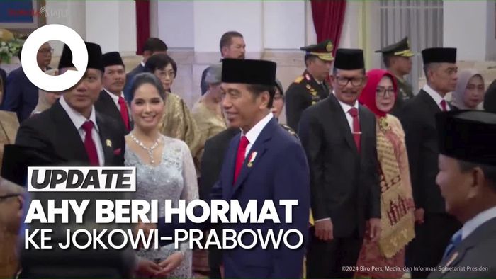 Hormat AHY ke Jokowi-Prabowo Seusai Dilantik Jadi Menteri ATR