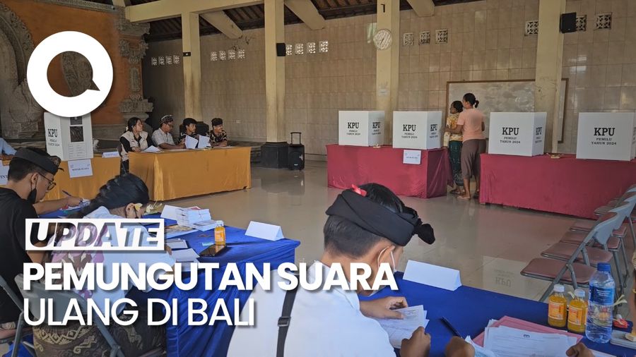 Suasana Pemungutan Suara Ulang di Gianyar Bali