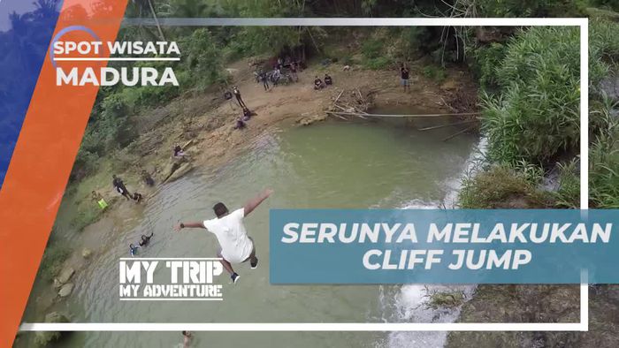 Melawan Rasa Takut Dengan Cliff Jump di Air Terjun Basoka Madura