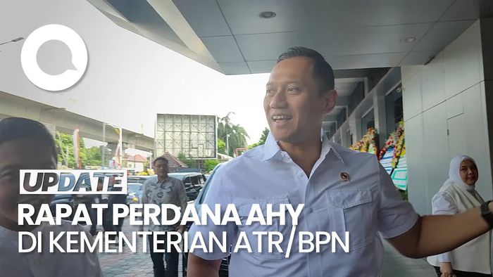 Momen AHY Pimpin Rapat Perdana di Kementerian ATR/BPN