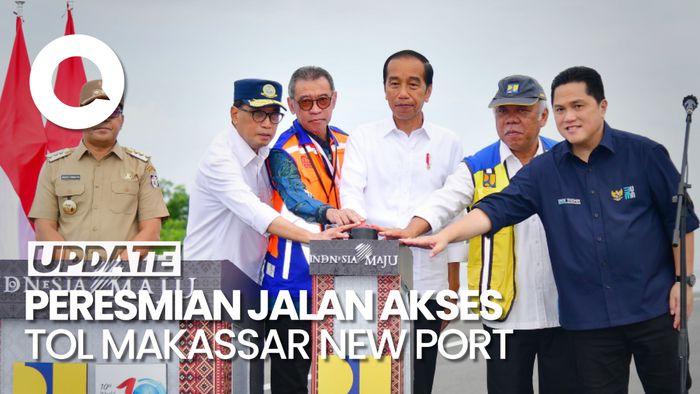 Jokowi Resmikan Jalan Akses Tol Makassar New Port