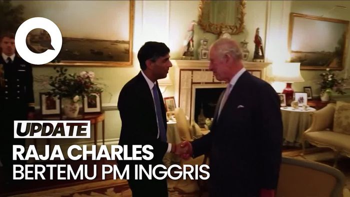 Momen Hangat Pertemuan Raja Charles-Rishi Sunak di Istana Buckingham