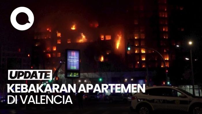 Apartemen 14 Lantai di Valencia Terbakar, 4 Orang Tewas