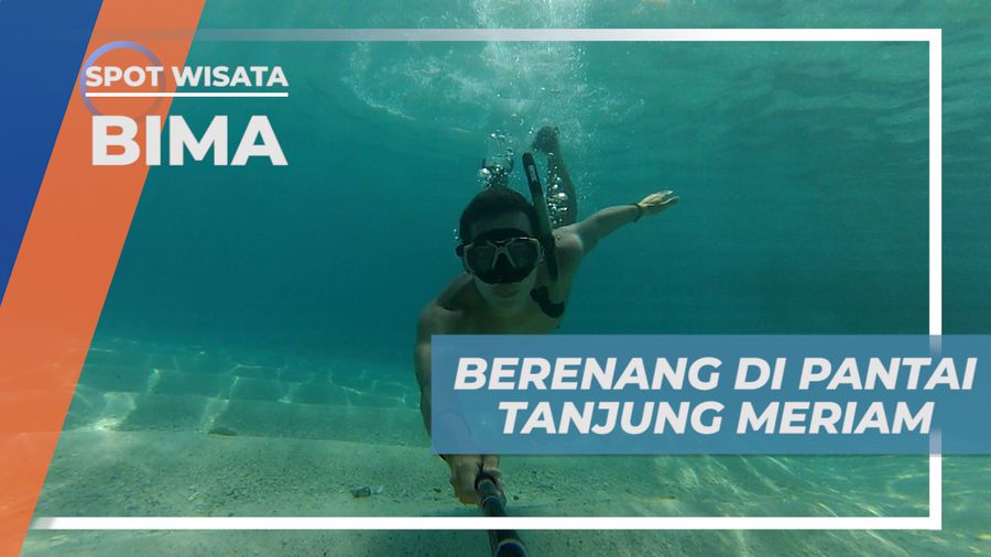 Berenang Seru, Menikmati Jernihnya Air Pantai Tanjung Meriam yang Menyegarkan, Bima