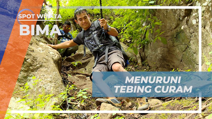 Mengasah Nyali, Menuruni Tebing Curam Menuju Air Trerjun Sambu, Bima
